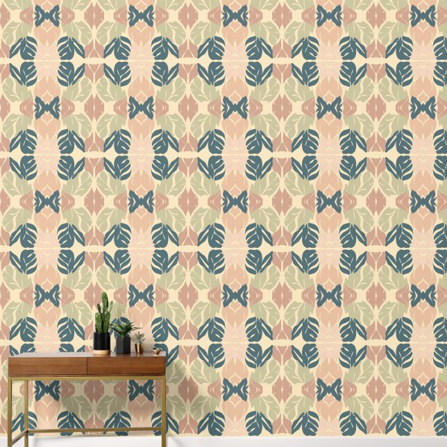 Papel Pintado Hojas Rusticomodernas con cordones 9 (Pasillo)