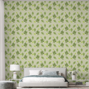 Papel Pintado Hojas silvestres en un
