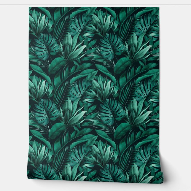 Papel Pintado Hojas Tropicales (Desenrollar)