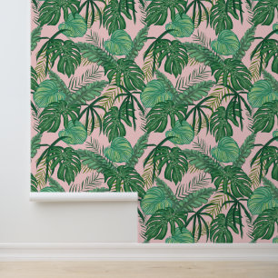 Papel Pintado Hojas tropicales de palmera