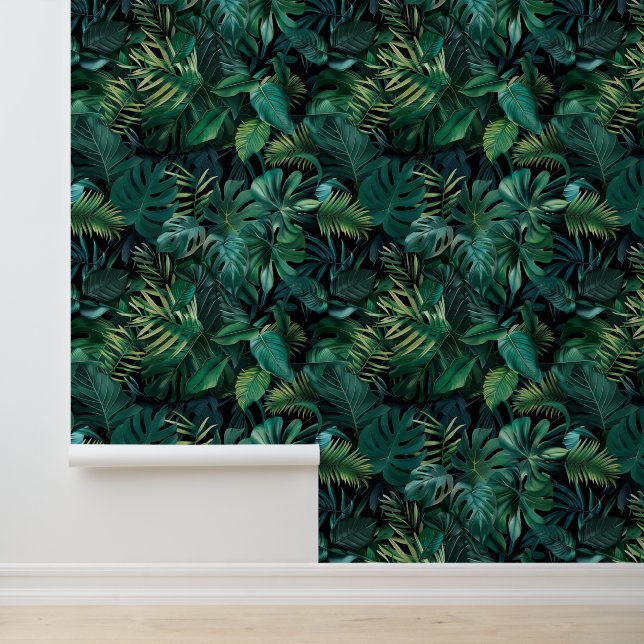 Papel Pintado Hojas tropicales de selva tropical (Solicitud)