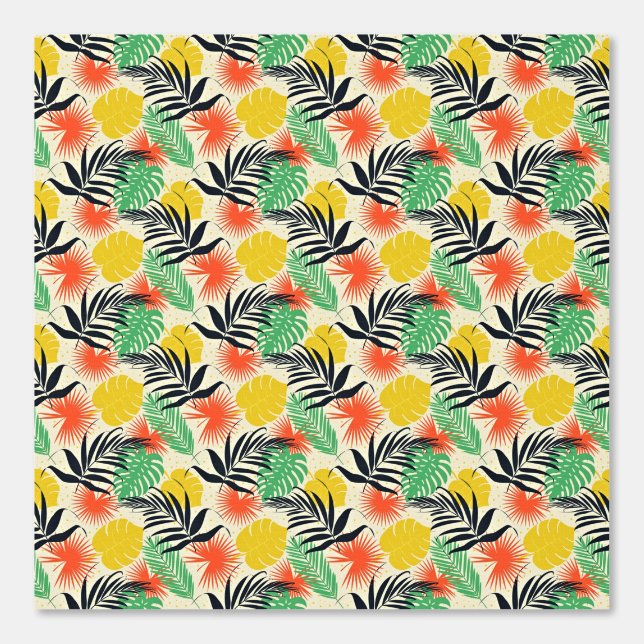 Papel Pintado Hojas tropicales exóticas (Anverso)