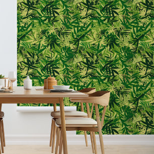Papel Pintado Hojas Tropicales Hoja Verde Amarillo