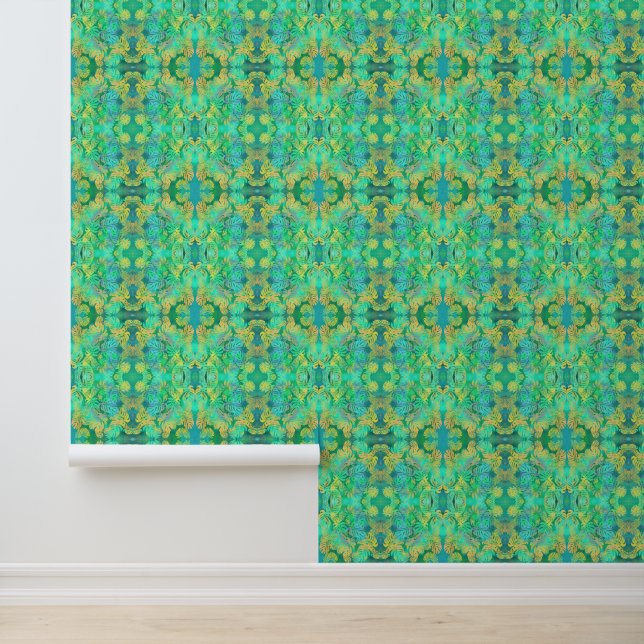 Papel Pintado Hojas tropicales verdes (Solicitud)