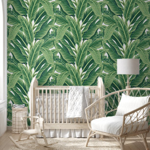Papel Pintado Hojas tropicales verdes de plátano