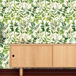 Papel Pintado Hojas verdes botánicas