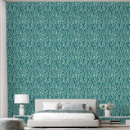 Papel Pintado Hojas verdes botánicas abstractas