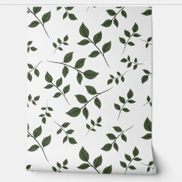 Papel Pintado Hojas verdes flotantes