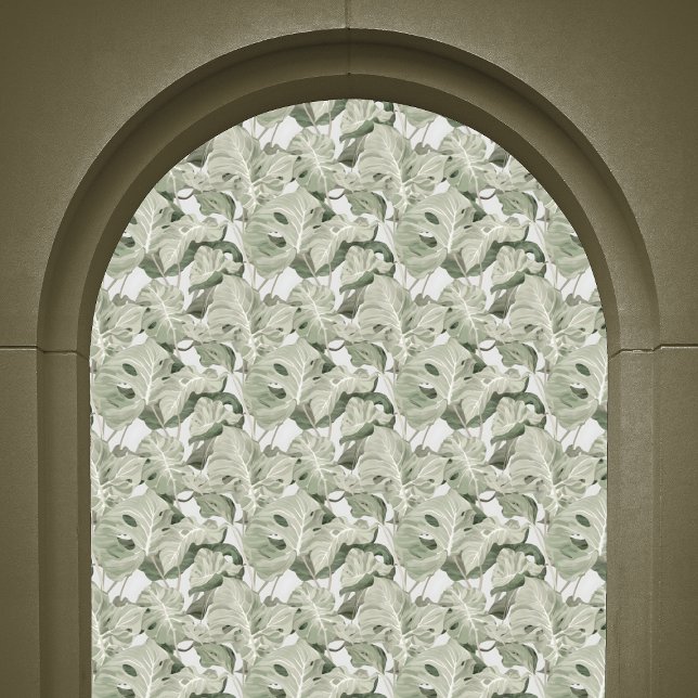 Papel Pintado Hojas verdes grandes, palo y casquillo sereno (Subido por el creador)