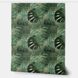 Papel Pintado Hojas verdes tropicales