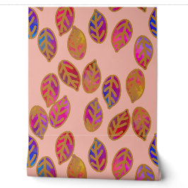 Papel Pintado Hojas vidriadas al atardecer