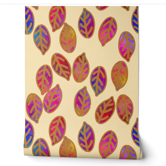 Papel Pintado Hojas vidriadas al sol (Desenrollar)