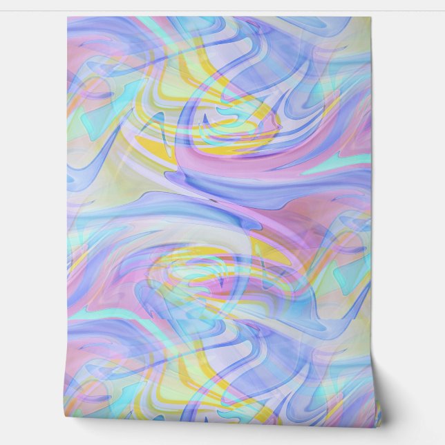 Papel Pintado holograma pastel (Desenrollar)