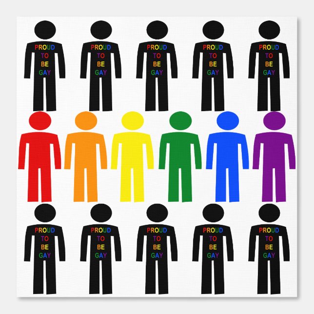 Papel Pintado Hombre gay LGBTQ Silhouette y hombres arcoiris (Anverso)
