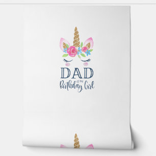 Papel Pintado Hombre Unicornio Papá de la Cumpleaños de la Niña
