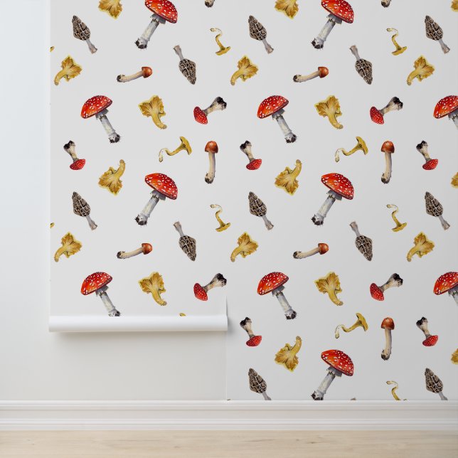 Papel Pintado Hongos acuarela  (Solicitud)