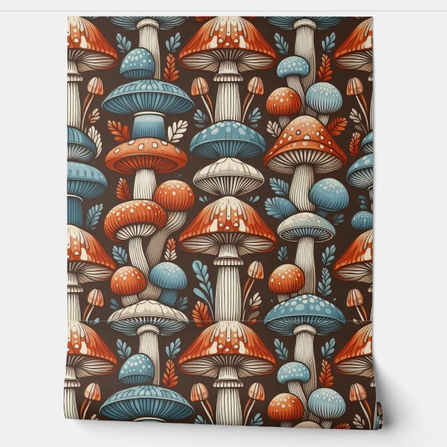 Papel Pintado Hongos Americanos (Desenrollar)