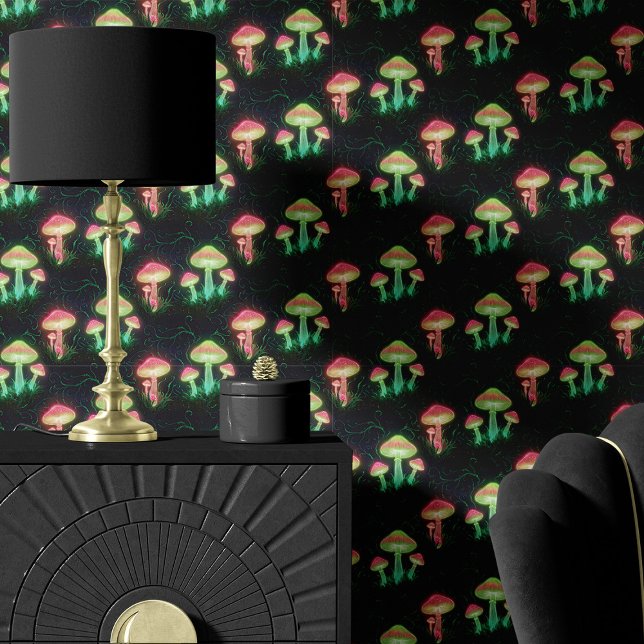 Papel Pintado Hongos neones y suelo forestal (Subido por el creador)