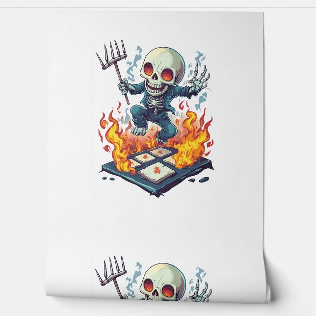 Papel Pintado Hopscotch de Hell - Funny Demon Skull (Desenrollar)