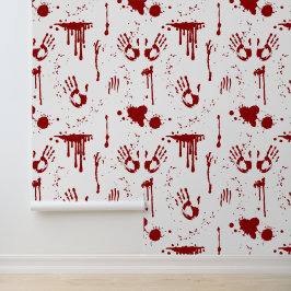 Papel Pintado Horror Huellas Sangrientas Spatter Halloween