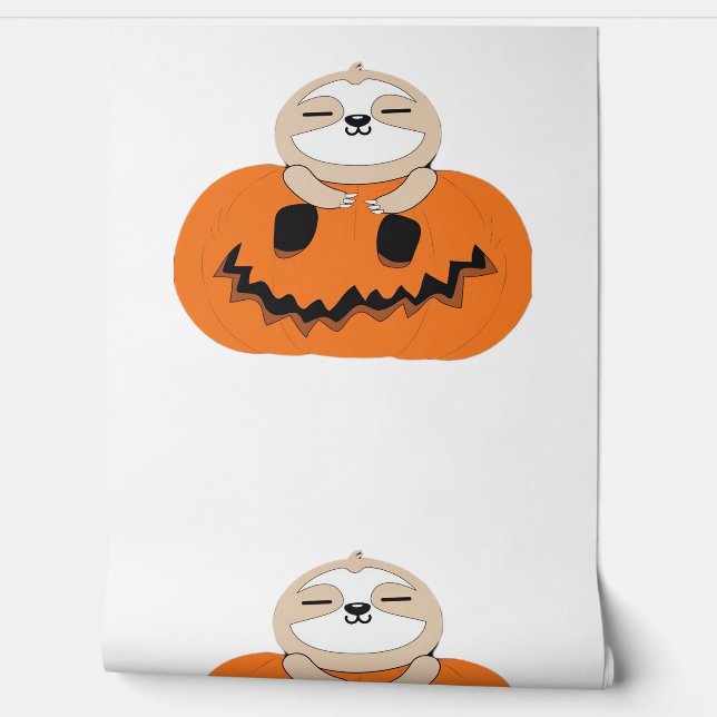 Papel Pintado Hospédese con nuestra camiseta de Halloween Sloth  (Desenrollar)