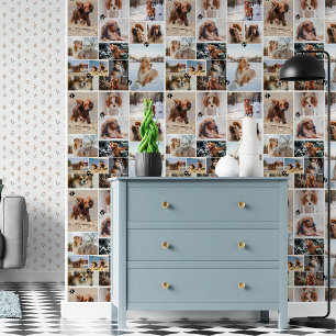 Papel Pintado Huellas de pata negras Tus 14 Fotos Perro Patrón
