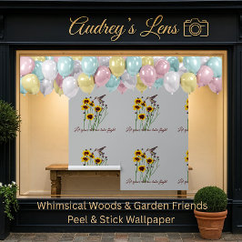 Papel Pintado Hummingbird & Plains Coreopsis Peel & Stick