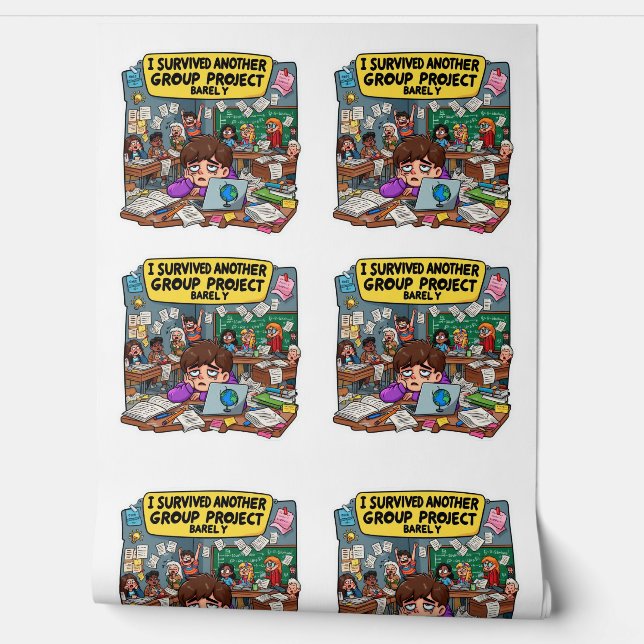 Papel Pintado I Survived Another Group Project Barely – Funny  (Desenrollar)
