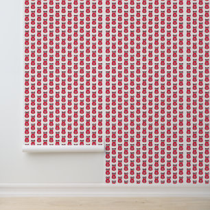 Papel Pintado Ilustración de búho rosa lindo