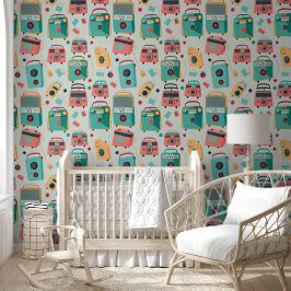 Papel Pintado Ilustracion de radio vintage