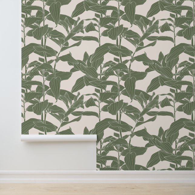 Papel Pintado Ilustracion tropical exótico. (Solicitud)