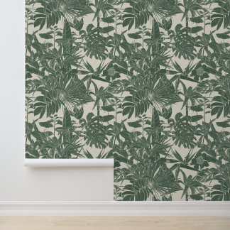 Papel Pintado Ilustracion tropical exótico.