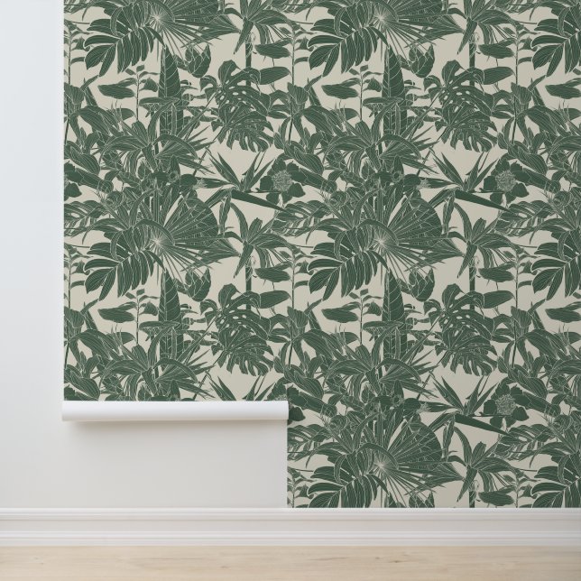 Papel Pintado Ilustracion tropical exótico. (Solicitud)