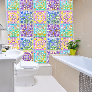 Papel Pintado Imitación de baldosas cerámicas con patrón geométr