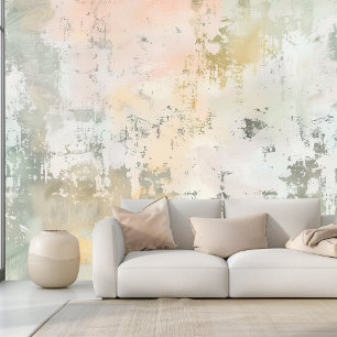 Papel Pintado Impresión abstracta de Pastel Limewash