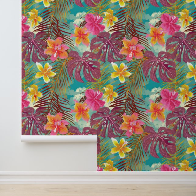 Papel Pintado Impresión de aloha tropical (Solicitud)