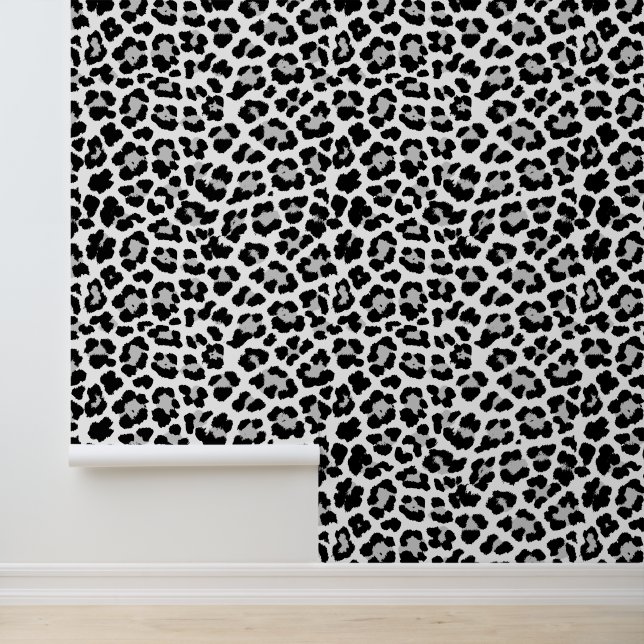 Papel Pintado Impresión de leopardo de Punk en negrita Bright Gr (Solicitud)