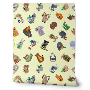 Papel pintado Impresión educativa con un divertido