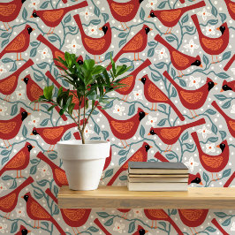 Papel Pintado Impresión en bloque de flor de cornejo americano y