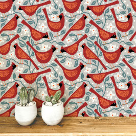Papel Pintado Impresión en bloque de flor de cornejo americano y