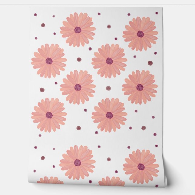 Papel Pintado Impresión floral para bebés y niños (Desenrollar)