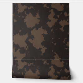 Papel Pintado Impresión occidental de vaca falsa negro y marrón