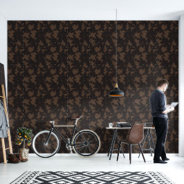 Papel Pintado Impresión occidental de vaca falsa negro y marrón