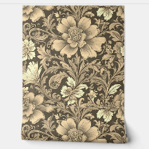 Impresionante patrón floral sepia vintage