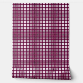 Papel Pintado Indian Gingham 1 Burdeos