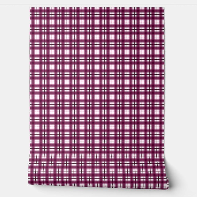 Papel Pintado Indian Gingham 1 Burgundy (Desenrollar)