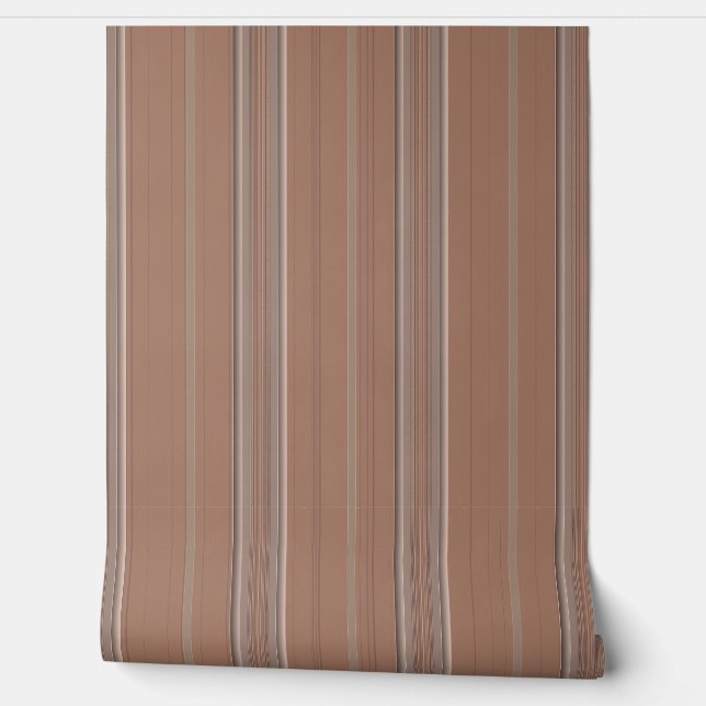 Papel Pintado Indulgente Ophelia Warm Stripes Naranja Brown (Desenrollar)