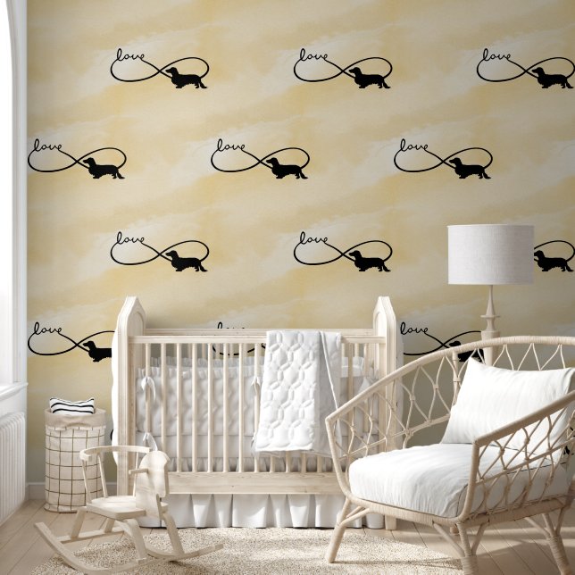 Papel Pintado Infinity Love Lemniscate Long-Hair Dachshund 1 (Niños)
