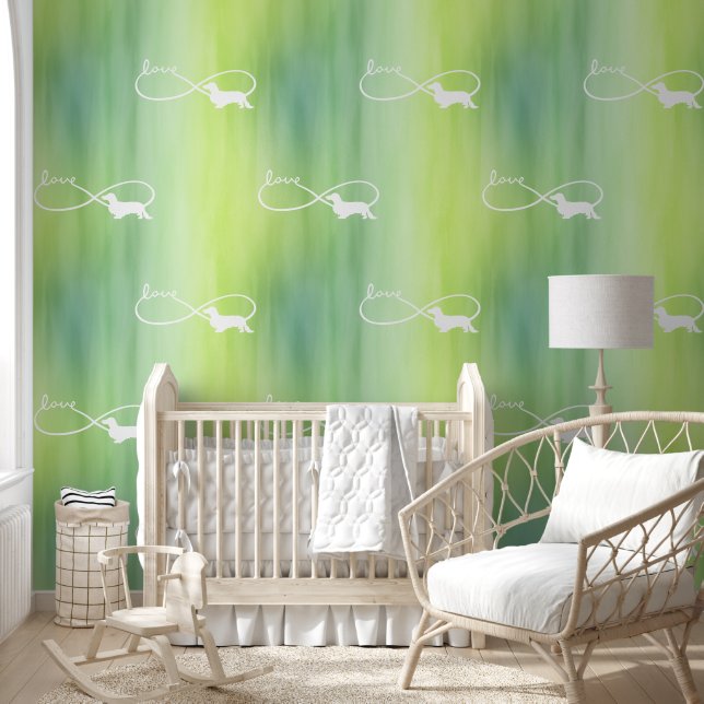 Papel Pintado Infinity Love Lemniscate Long-Hair Dachshund 2 (Niños)