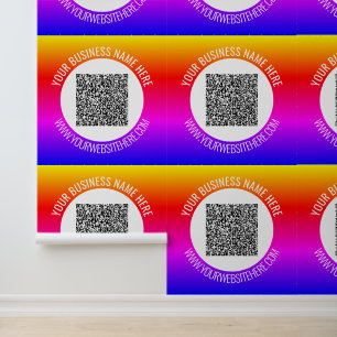 Papel Pintado Información de análisis de código QR y negocio de 